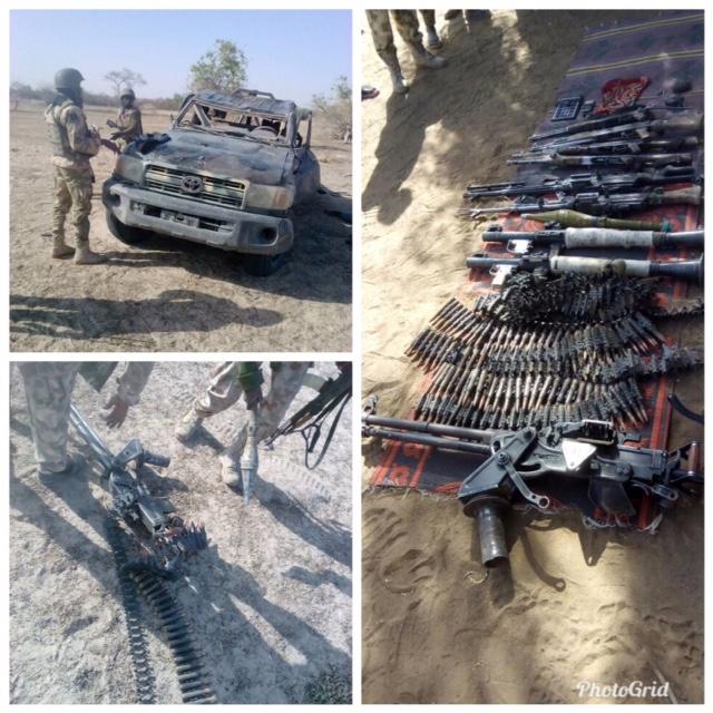 Some of the weapons recovered from Boko Haram