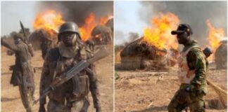 Troops of OPERATION TURA TAKAIBANGO kill Boko Haram/ISWAP terrorists, destroy their meeting point in Yobe State