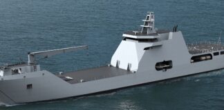 Nigerian Navy launches new Landing Ship Tank (LST) in Damen Shipyards, UAE, on Monday