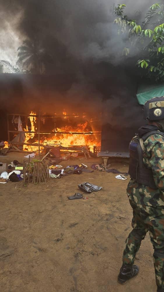 Army troops raid IPOB/ESN camp in Abia, kill scores, recover arms, foreign currency