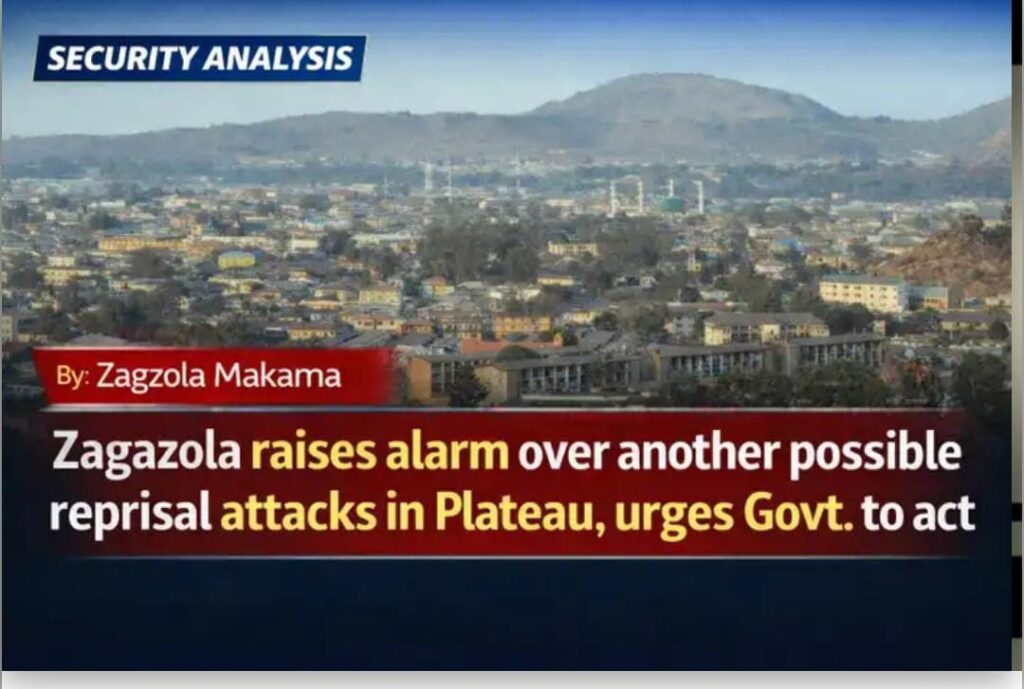 Zagazola raises alarm over another possible reprisal attacks in Plateau, urges Govt. to act