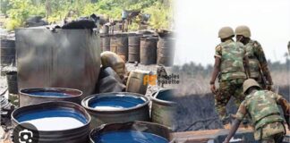 Troops uncover illegal crude oil storage facility in Ahoada West forest in Rivers