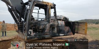 Troops discover burnt excavators after attack on Plateau community by Fulani bandits