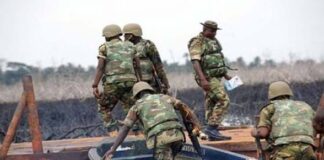 Troops Raid Illegal Bunkering Site in Bayelsa, Recover Equipment, Stolen Products