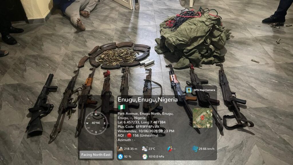 DSS, Army Raid ESN Armouries in Enugu, Recover Rocket Launcher, Rifles