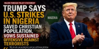 Trump Says U.S. Strikes in Nigeria Saved Christian Population, Vows Sustained Offensive Against Terrorists