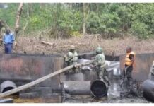 Troops Dismantle Illegal Refining Site, Recover 555 Litres of Suspected Diesel in Rivers