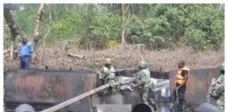 Troops Dismantle Illegal Refining Site, Recover 555 Litres of Suspected Diesel in Rivers