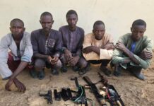 Troops, Hunters Arrest Five Suspected Kidnappers, Recover Firearms in Yobe