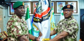Maj Gen Abubakar Hands Over Command of Op Hadin Kai to Maj Gen Ajose