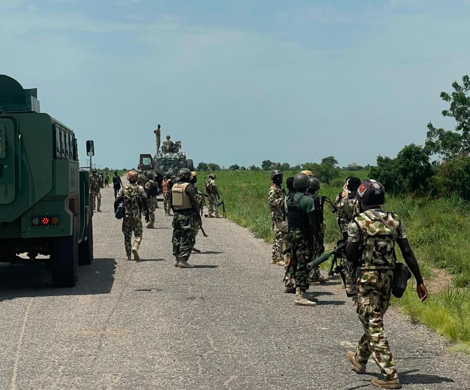 Troops receive surrendered suspected terrorist member from CDF in Borno