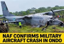 NAF Confirms 25 Dead in NAF 931 Aircraft Crash in Ondo